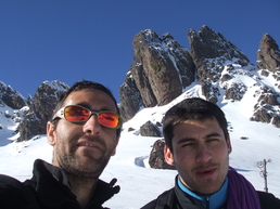 ouverture d'une voie en glace sur le Stranciacone ouverture d'une voie en glace sur le Stranciacone