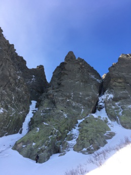 Couloir de gauche et droite au LOmbarducciu Couloir de gauche et droite au LOmbarducciu