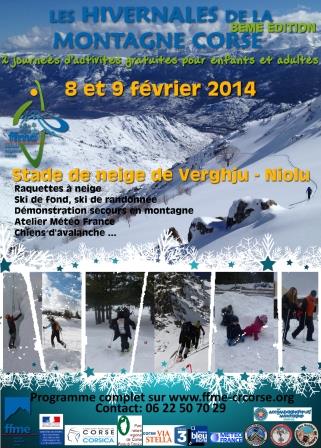 Les hivernales de la FFME le 8 et 9 février prochain à Verghju Les hivernales de la FFME le 8 et 9 février prochain à Verghju