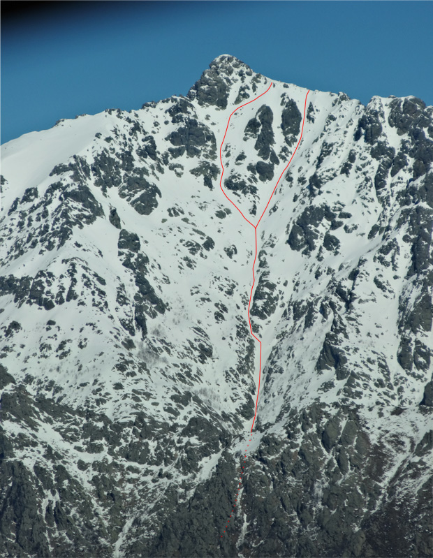 Monte d Oro couloir sud Ouest Monte d Oro couloir sud Ouest